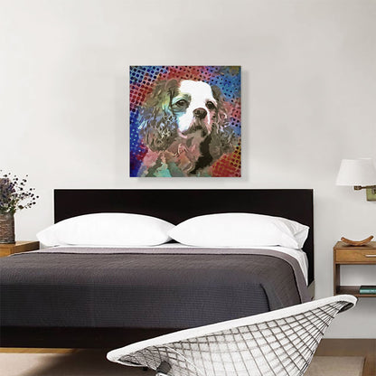Cavalier King Charles Spaniel Dog Breed Polka Dot Pattern