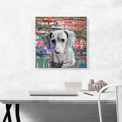 Dachshund Dog Breed Colorful Graffiti