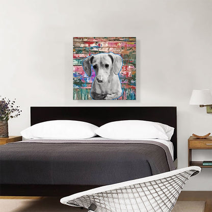 Dachshund Dog Breed Colorful Graffiti