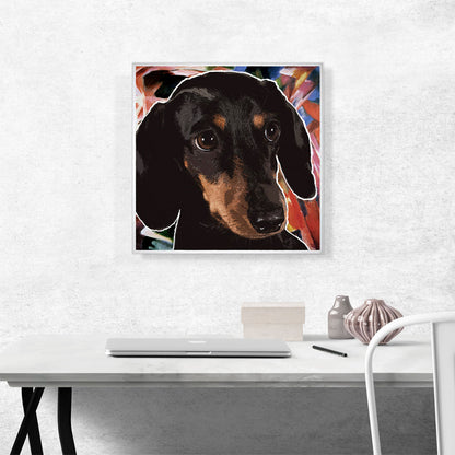 Dachshund Dog Breed Red Abstract