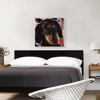 Dachshund Dog Breed Red Abstract