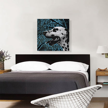 Dalmatian Dog Breed Blue lights