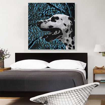Dalmatian Dog Breed Blue lights