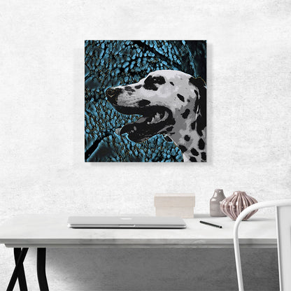 Dalmatian Dog Breed Blue lights