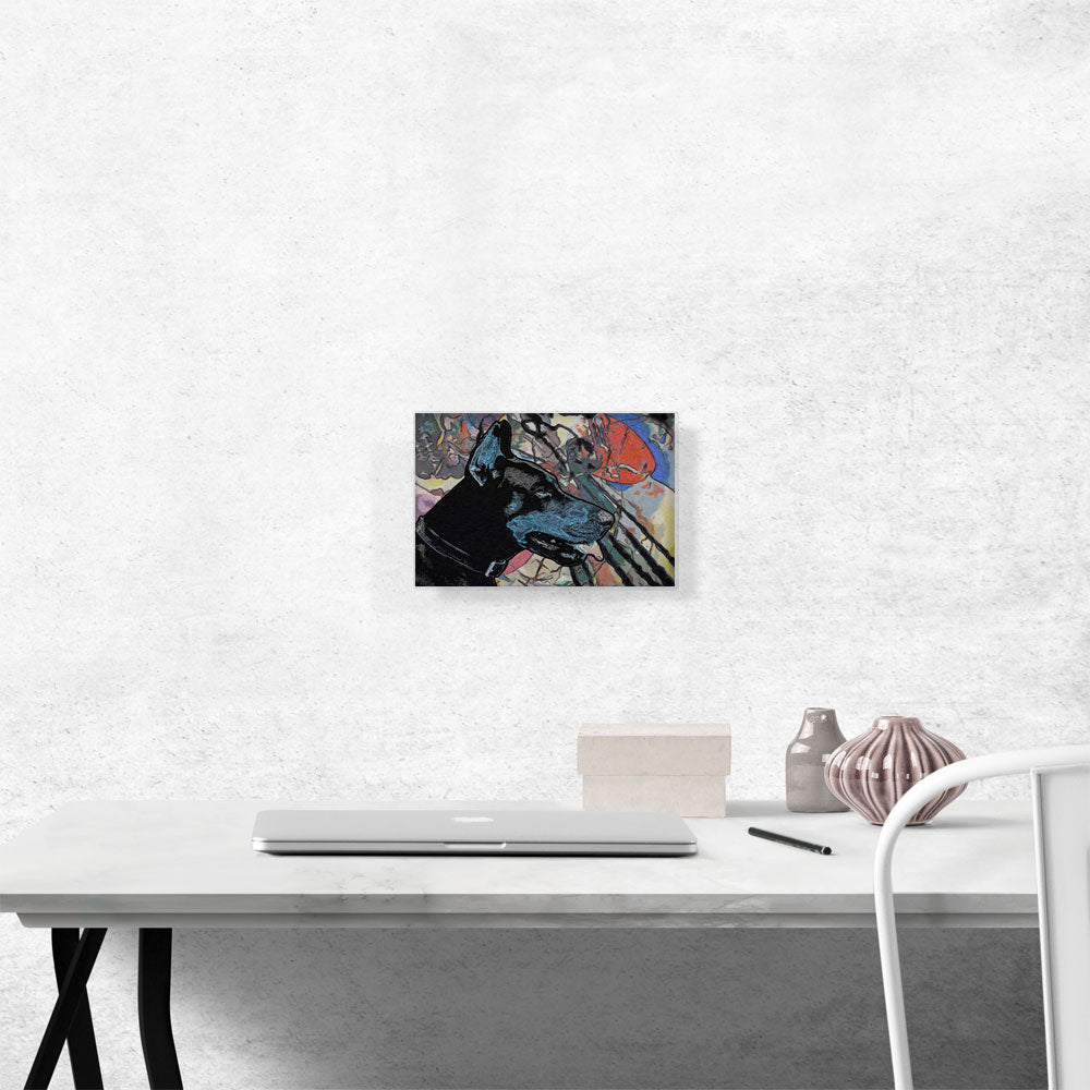 Doberman Dog Breed Colorful Abstract