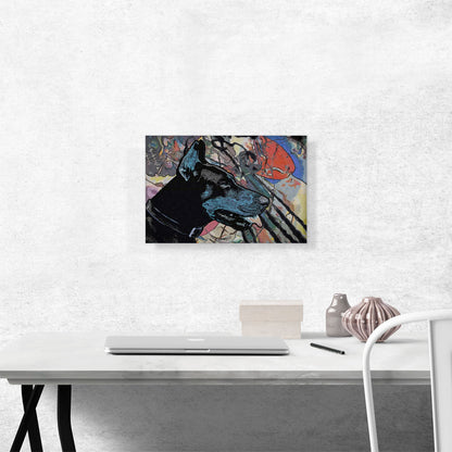 Doberman Dog Breed Colorful Abstract