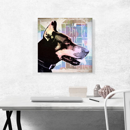 Doberman Dog Breed Pastel Colors