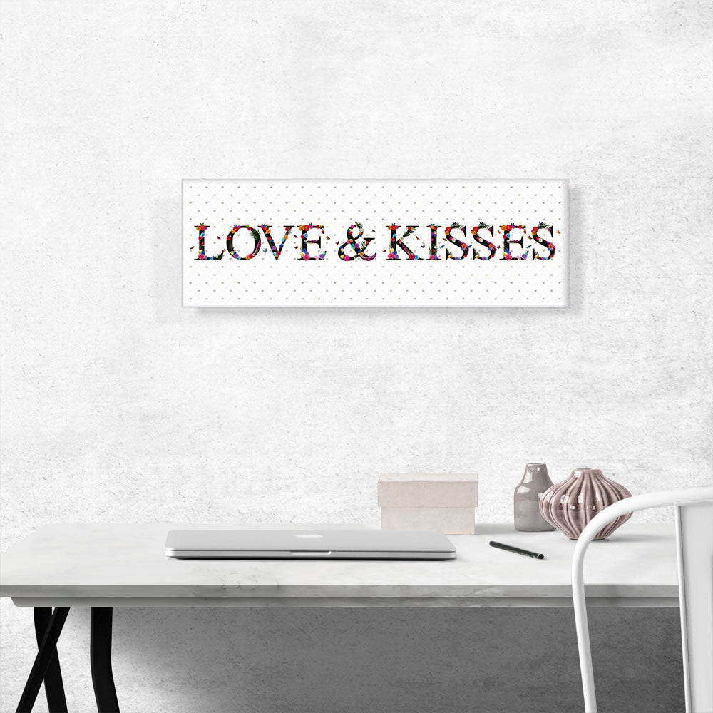 LOVE AND KISSES Girls Room Decor