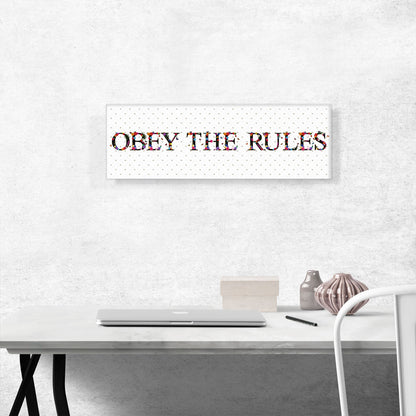 OBEY THE RULES Girls Room Decor