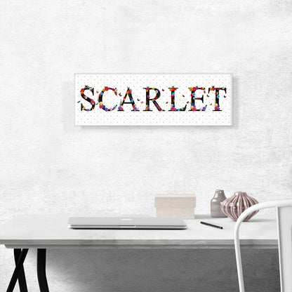 SCARLET Girls Name Room Decor