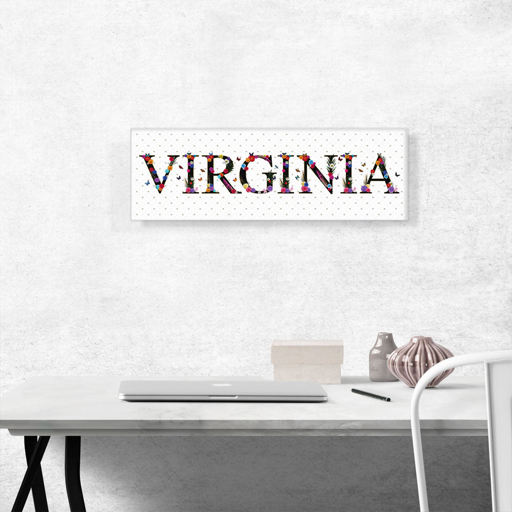 VIRGINIA Girls Name Room Decor