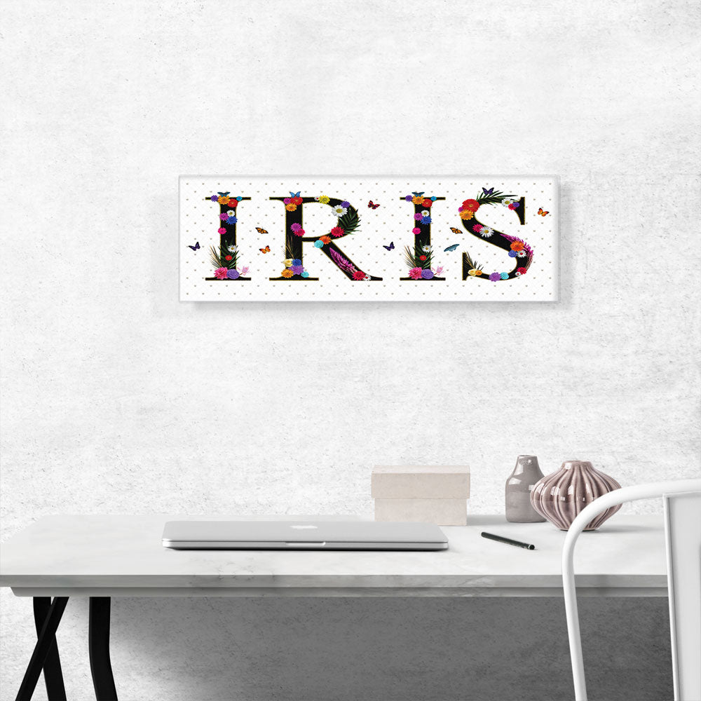 IRIS Girls Name Room Decor