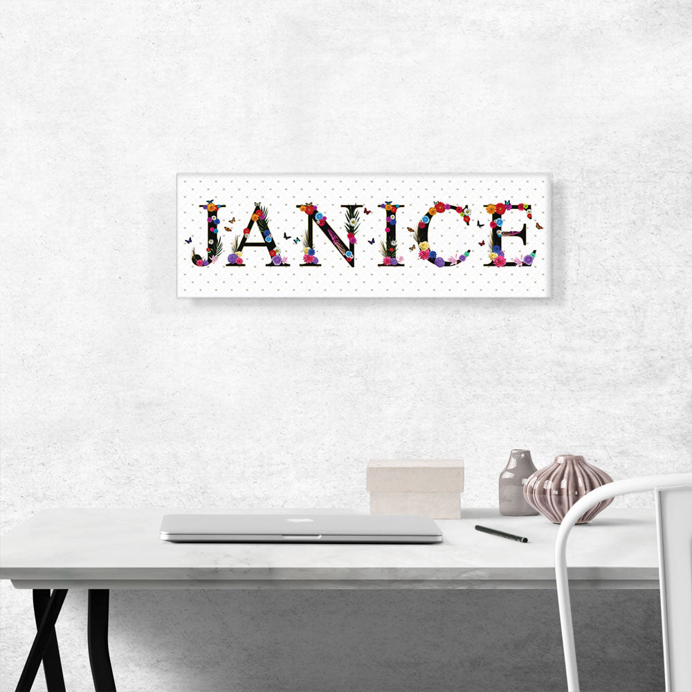 JANICE Girls Name Room Decor