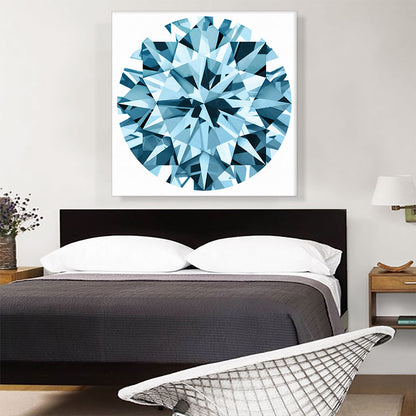 Blue Round Brilliant Cut Diamond Jewel