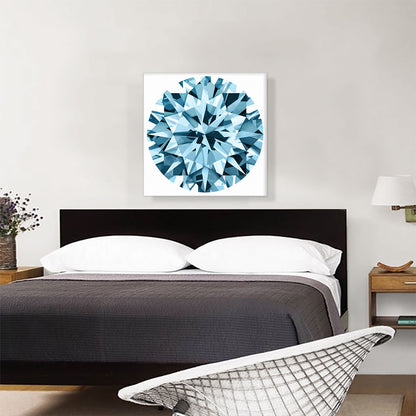 Blue Round Brilliant Cut Diamond Jewel
