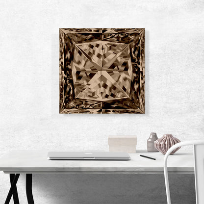 Champagne Brown Princess Cut Diamond Jewel