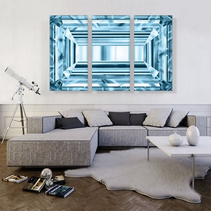 Baby Blue Emerald Cut Diamond Jewel