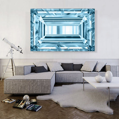 Baby Blue Emerald Cut Diamond Jewel