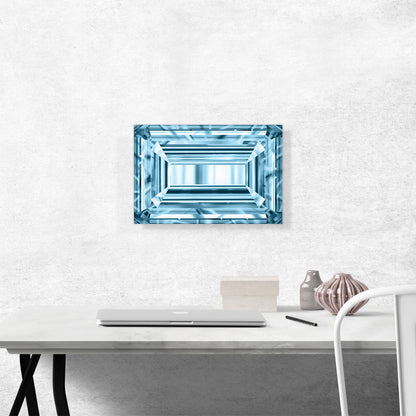 Baby Blue Emerald Cut Diamond Jewel