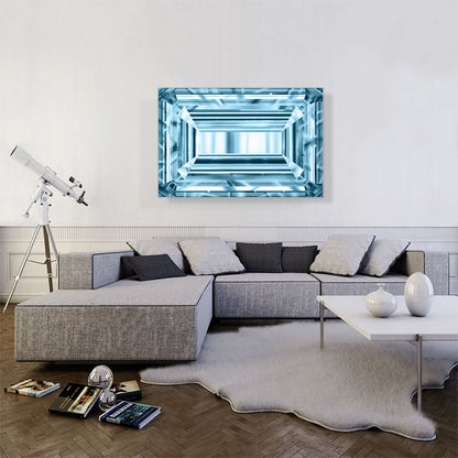 Baby Blue Emerald Cut Diamond Jewel