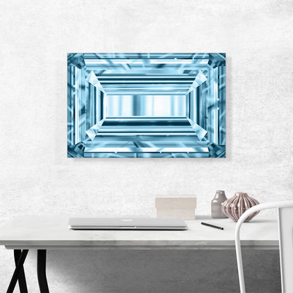 Baby Blue Emerald Cut Diamond Jewel