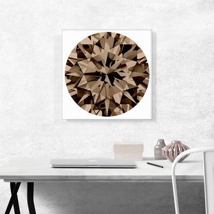 Champagne Brown Round Brilliant Cut Diamond Jewel