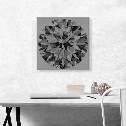 Charcoal Gray Brilliant Cut Diamond Jewel