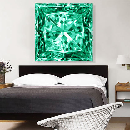 Emerald Green Princess Cut Diamond Jewel