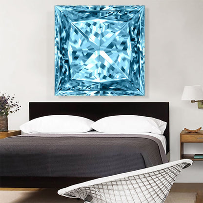 Baby Blue Princess Cut Diamond Jewel