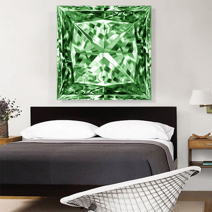 Green Princess Cut Diamond Jewel