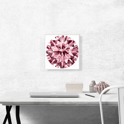 Hot Pink Round Brilliant Cut Diamond Jewel