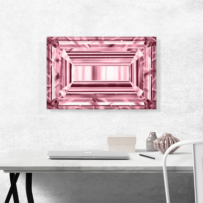 Pink Emerald Cut Diamond Jewel