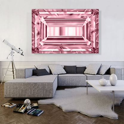 Pink Emerald Cut Diamond Jewel
