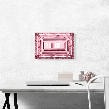 Pink Emerald Cut Diamond Jewel