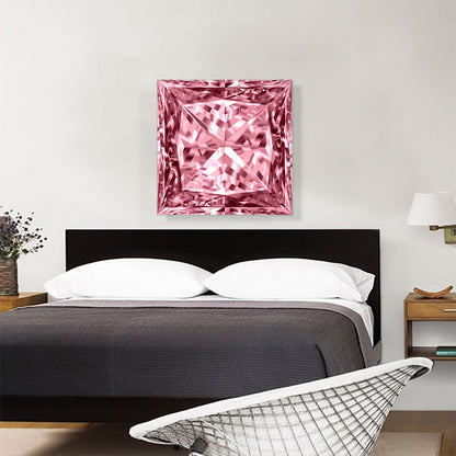 Pink Princess Cut Diamond Jewel