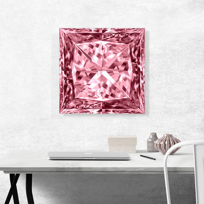 Pink Princess Cut Diamond Jewel