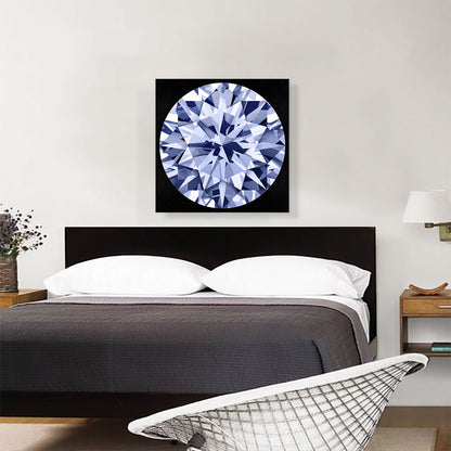 Purple Violet on Black Round Brilliant Cut Diamond Jewel