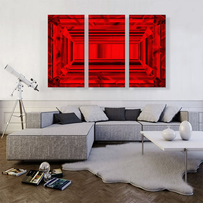 Ruby Red Emerald Cut Diamond Jewel