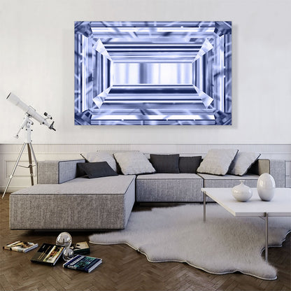 Violet Purple Emerald Cut Diamond Jewel