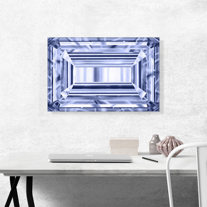 Violet Purple Emerald Cut Diamond Jewel