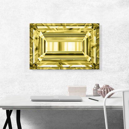 Yellow Emerald Cut Diamond Jewel