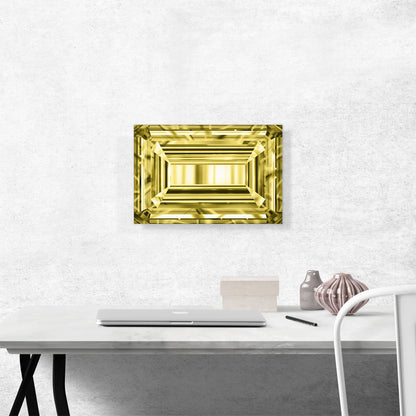Yellow Emerald Cut Diamond Jewel