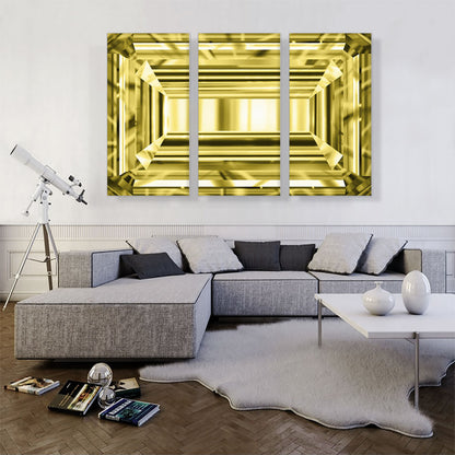 Yellow Emerald Cut Diamond Jewel
