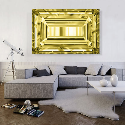 Yellow Emerald Cut Diamond Jewel