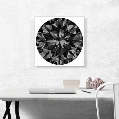 Black Round Brilliant Cut Diamond Jewel