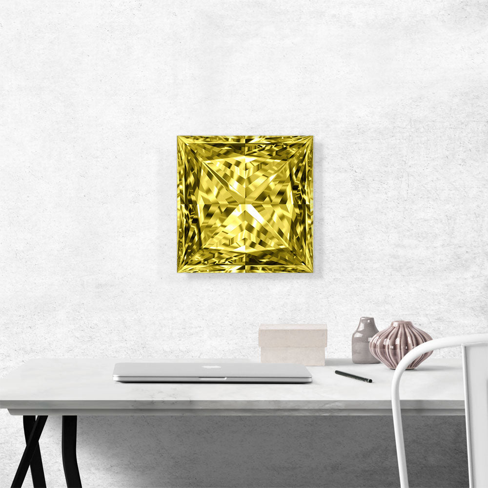 Yellow Princess Cut Diamond Jewel