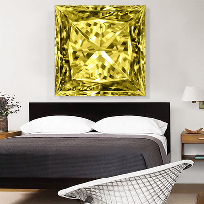 Yellow Princess Cut Diamond Jewel