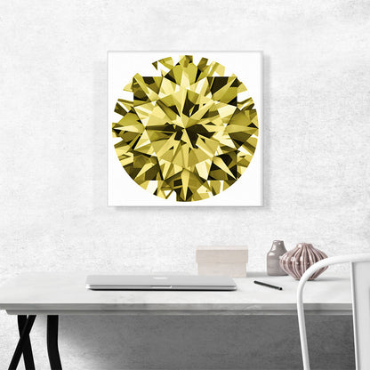 Yellow Round Brilliant Cut Diamond Jewel