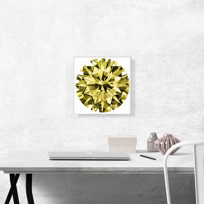 Yellow Round Brilliant Cut Diamond Jewel