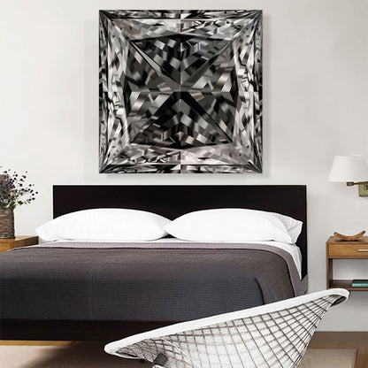 Black White Princess Cut Diamond Jewel